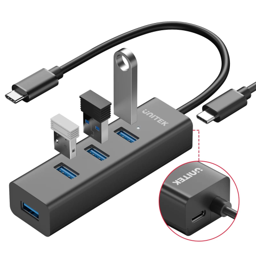 Unitek Type-C to 4 USB 3.0 - 1 Type-C Port USB Dönüştürücü (Y-3089Z01)