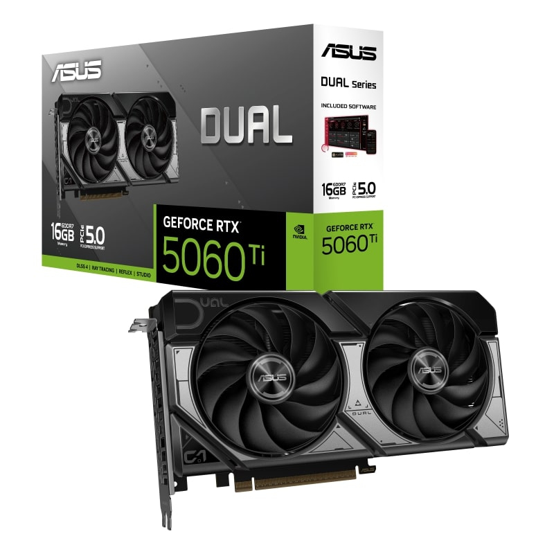 ASUS Dual GeForce RTX 5060 TI 16GB DUAL-RTX5060TI-16G GDDR7 128Bit DX12 DLSS 4 Gaming (Oyuncu) Ekran Kartı
