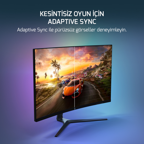 GamePower Vivid V60 27&amp;amp;#039;&amp;amp;#039; Curved RGB 240Hz 0.5ms FHD 1500R Curved 2x2W Speaker VA Gaming Monitör (Sıfır Ölü Piksel Garantili)