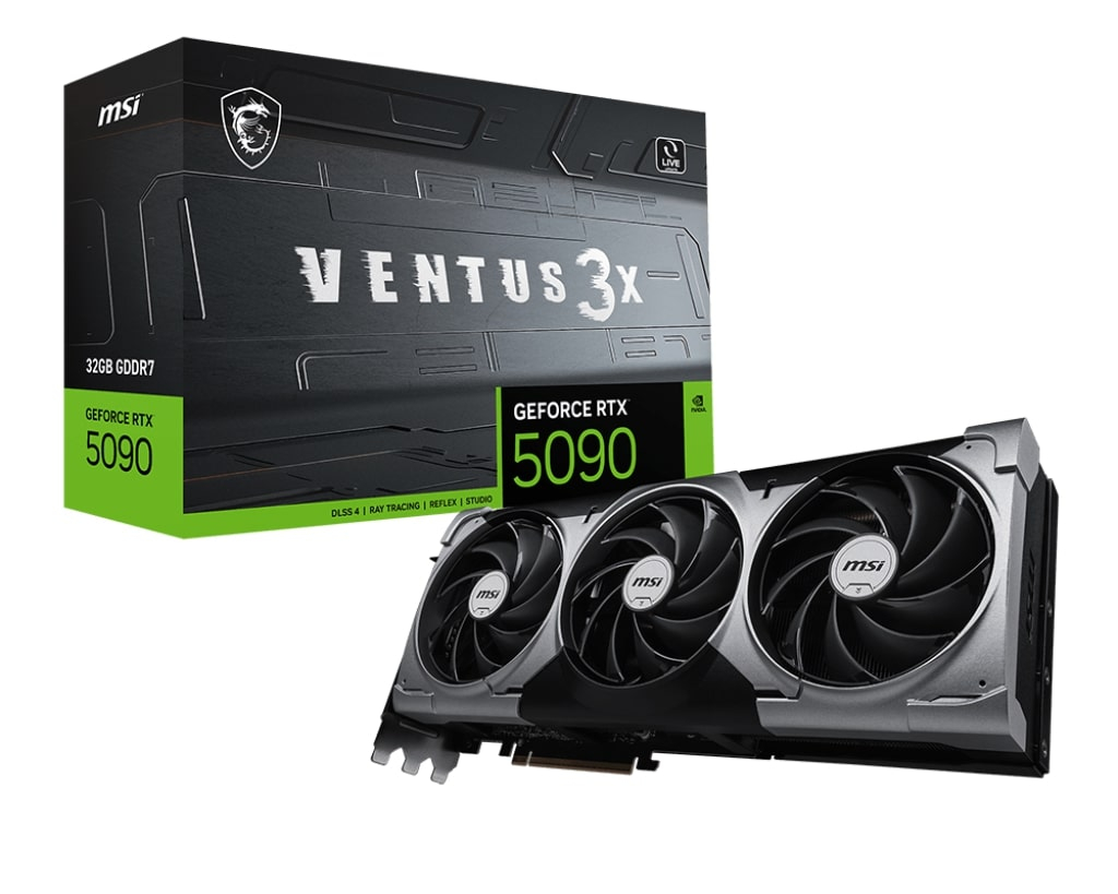 MSI GeForce RTX 5090 32G VENTUS 3X 32GB GDDR7 512 Bit DLSS 4 Gaming (Oyuncu) Ekran Kartı