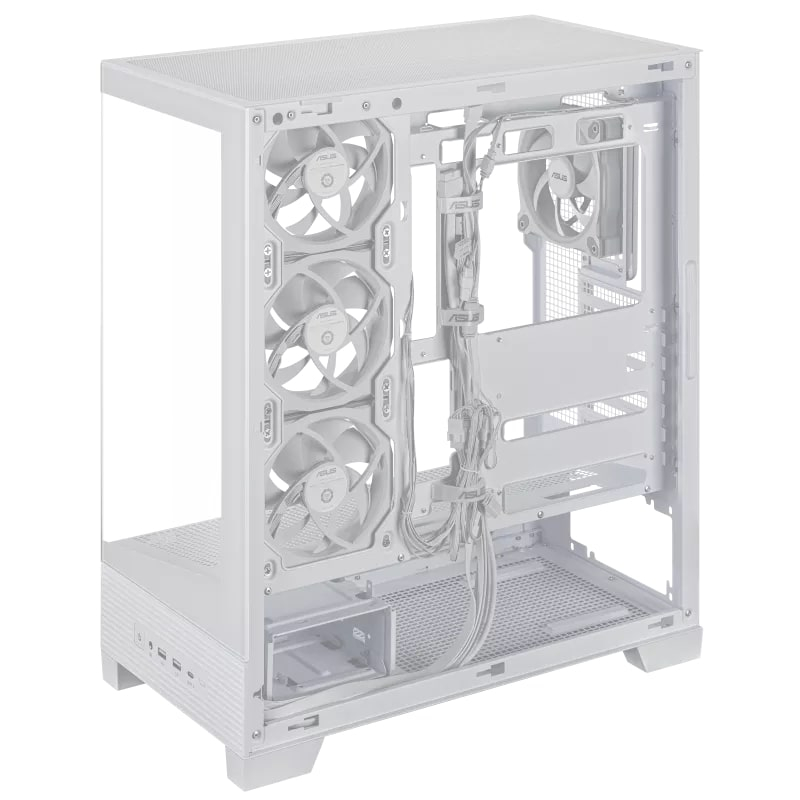 ASUS A31 PLUS Tamperli Cam ARGB Beyaz USB 3.2 ATX Mid-Tower Gaming (Oyuncu) Kasası