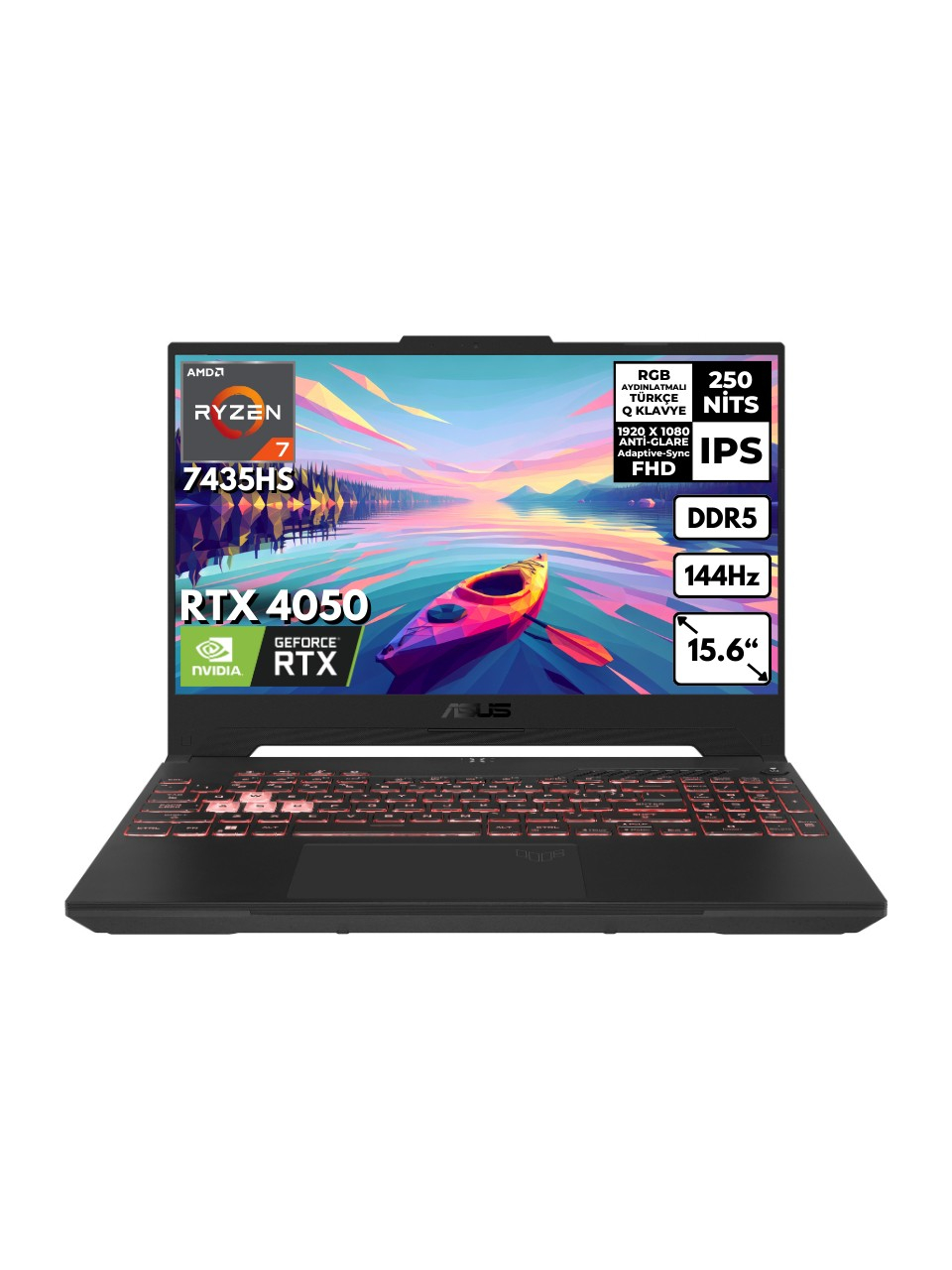 ASUS TUF Gaming A15 FA507NUR-LP036 AMD Ryzen 7 7435HS 16GB 512GB SSD 6GB RTX 4050 140W FreeDOS 15.6'' Gaming (Oyuncu) Notebook