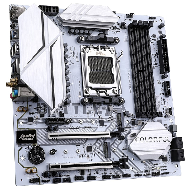 COLORFUL BATTLE AX B650M-WHITE WIFI V15 DDR5 7600MHz mATX Gaming (Oyuncu) Anakart