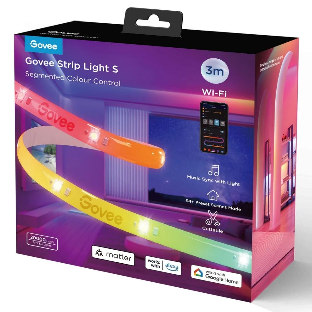 Govee RGBICW Koruyucu Kaplamalı LED Şerit Işık S (3 M) - H612F