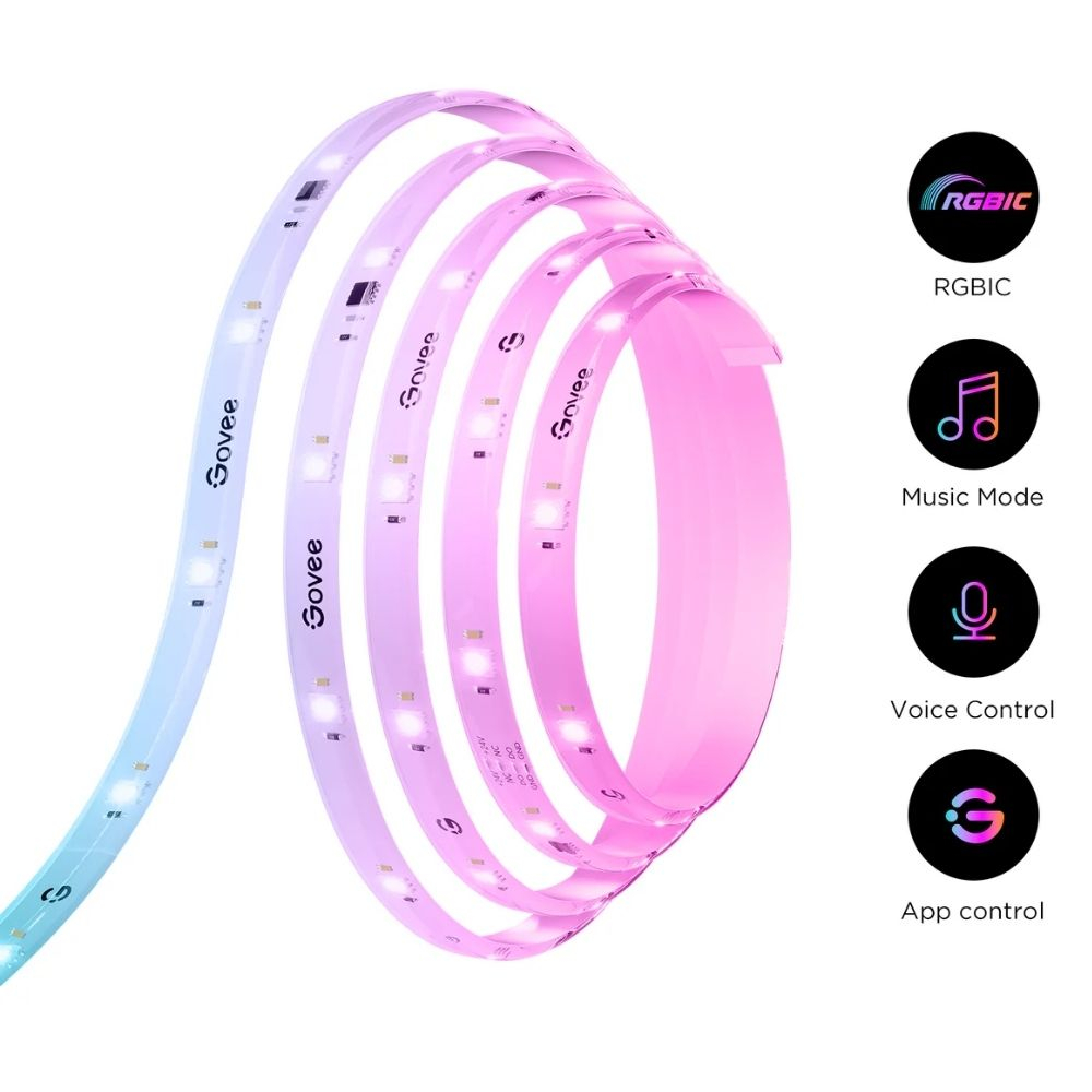 Govee RGBICW Koruyucu Kaplamalı LED Şerit Işık S (5 M) - H612A
