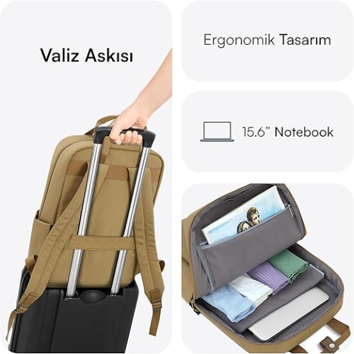 MACK MCE-1523 15.6 NOVA Eco Notebook Sırt Çantası Camel