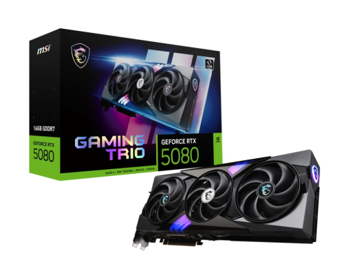MSI GeForce RTX 5080 16G GAMING TRIO GDDR7 256Bit DX12 Gaming (Oyuncu) Ekran Kartı