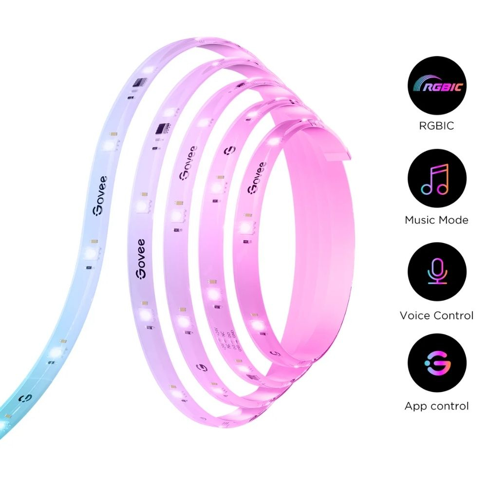 Govee RGBICW Koruyucu Kaplamalı LED Şerit Işık S (10 M) - H612C