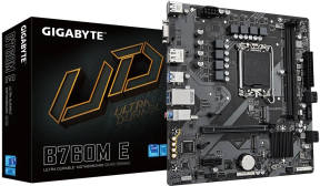 Gigabyte B760M-E Intel B760 Soket 1700 DDR5 7200MHz mATX Gaming (Oyuncu) Anakart