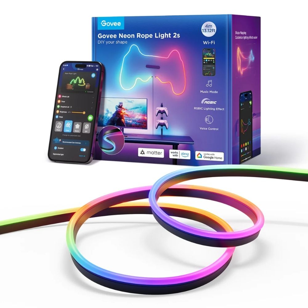 Govee Neon Rope Light 2 Led Işık Siyah 4M - H61D4-B
