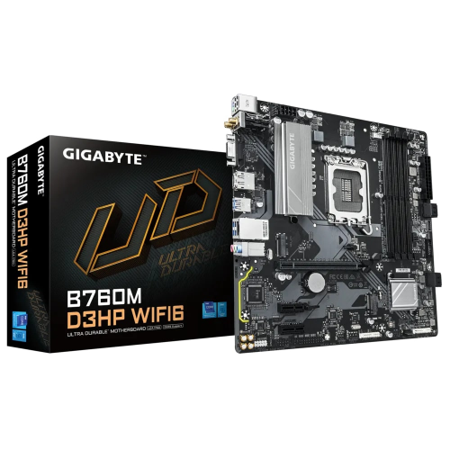 Gigabyte B760M D3HP WIFI-6 Intel B760 Soket 1700 DDR5 5600MHz mATX Gaming (Oyuncu) Anakart