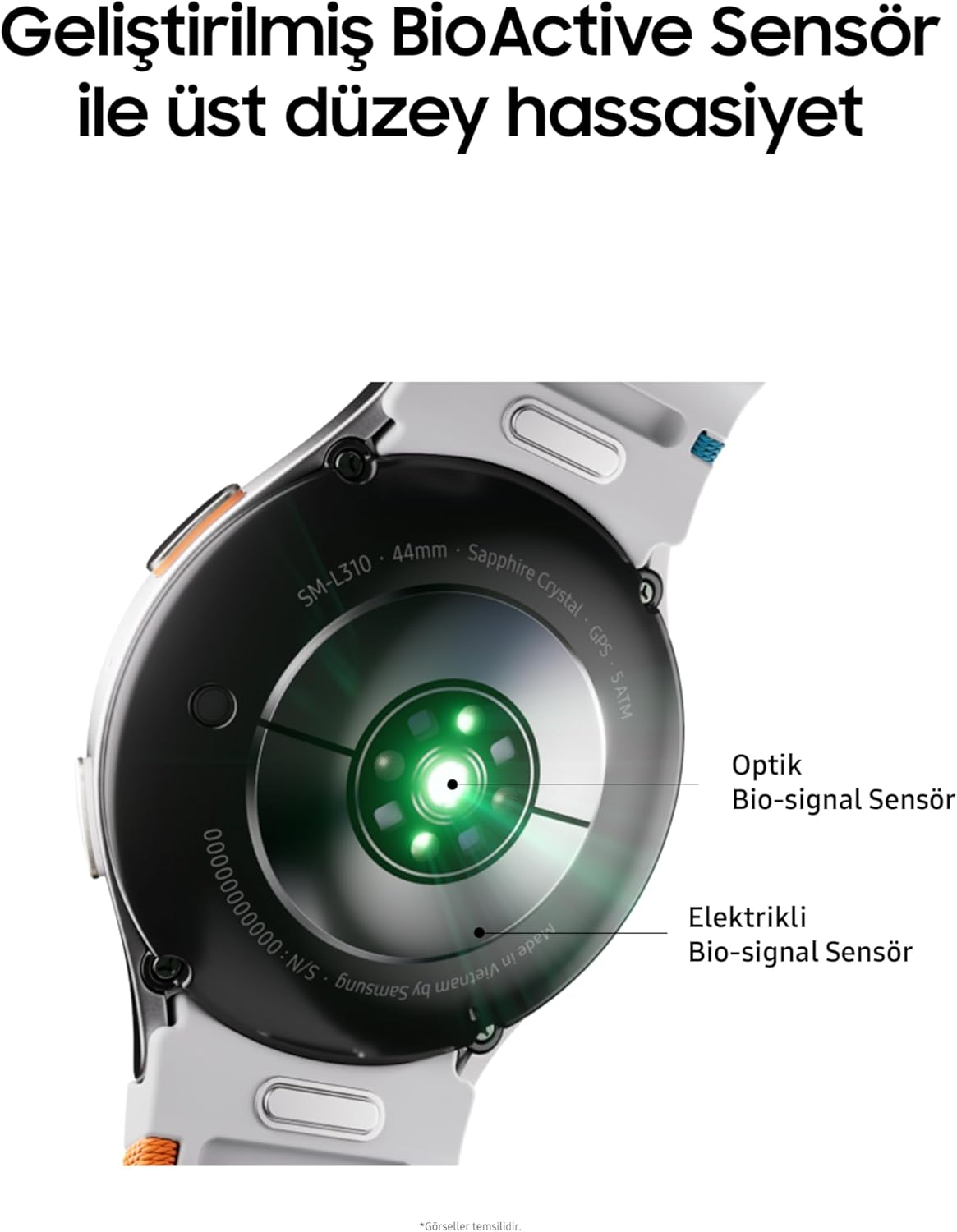 Samsung Galaxy Watch 7 44mm Yeşil Akıllı Saat – Samsung Türkiye Garantili