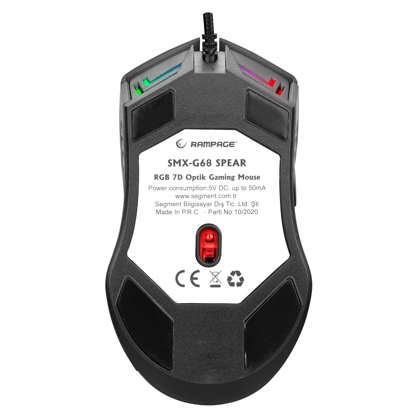 Rampage SMX-G68 SPEAR RGB Siyah Gaming (Oyuncu) Mouse