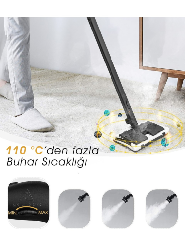 Pirantech CB-107C 2000 W Siyah Buharlı Temizleyici