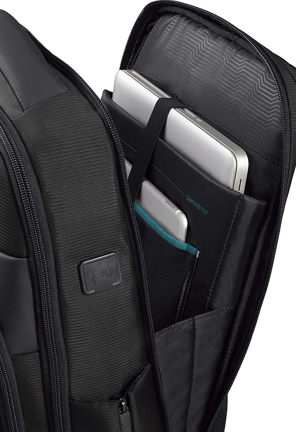 SAMSONITE KF9-09-003 14.1″ Mysight USB Girişli Notebook Sırt Çantası Siyah