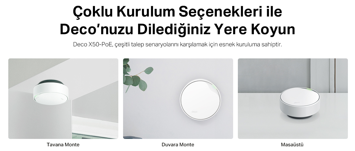 TP-Link Deco X50-PoE AX3000 Mbps PoE Ev Mesh Wi-Fi 6 Sistemi