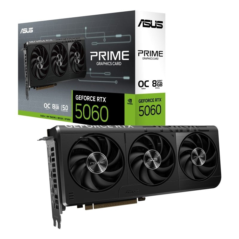 ASUS PRIME GeForce RTX 5060 8GB OC Edition PRIME-RTX5060-O8G-GAMING GDDR7 128Bit Gaming (Oyuncu) Ekran Kartı