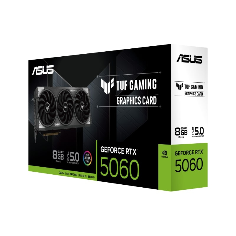 ASUS TUF GAMING GeForce RTX 5060 8GB Edition TUF-RTX5060-8G-GAMING GDDR7 128Bit Gaming (Oyuncu) Ekran Kartı