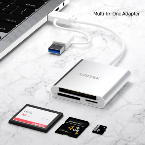 Unitek USB-C to Hafıza Kartı Okuyucu SD/CF/MICROSD (Y-9313D)