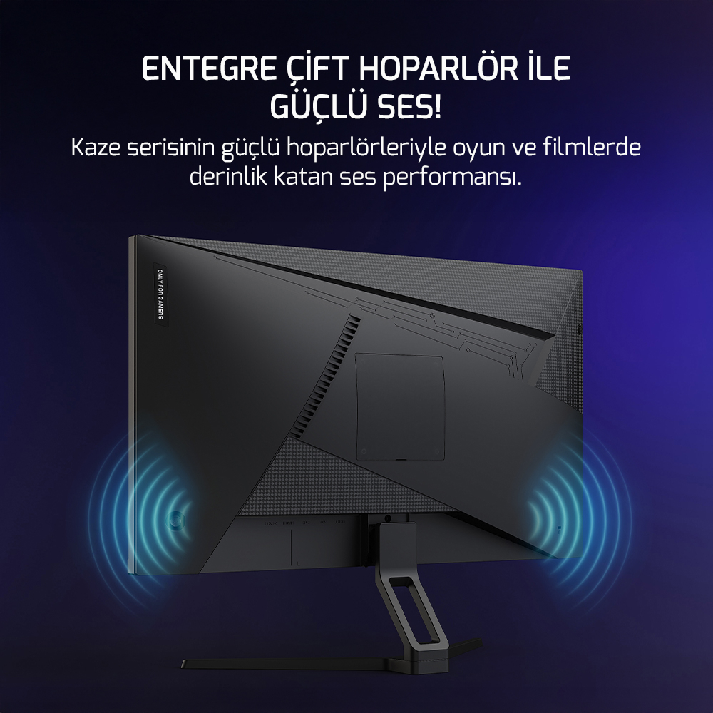 GamePower Kaze T20 27″ 200Hz 0.5ms FHD Fast IPS 2x2W Speaker Gaming Monitör (Sıfır Ölü Piksel Garantili)