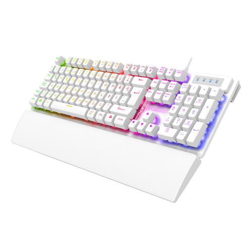 Rampage KM-RX7 Fortuna Beyaz Rainbow TR Q 8 Tuş 6400 DPI Klavye Mouse Set
