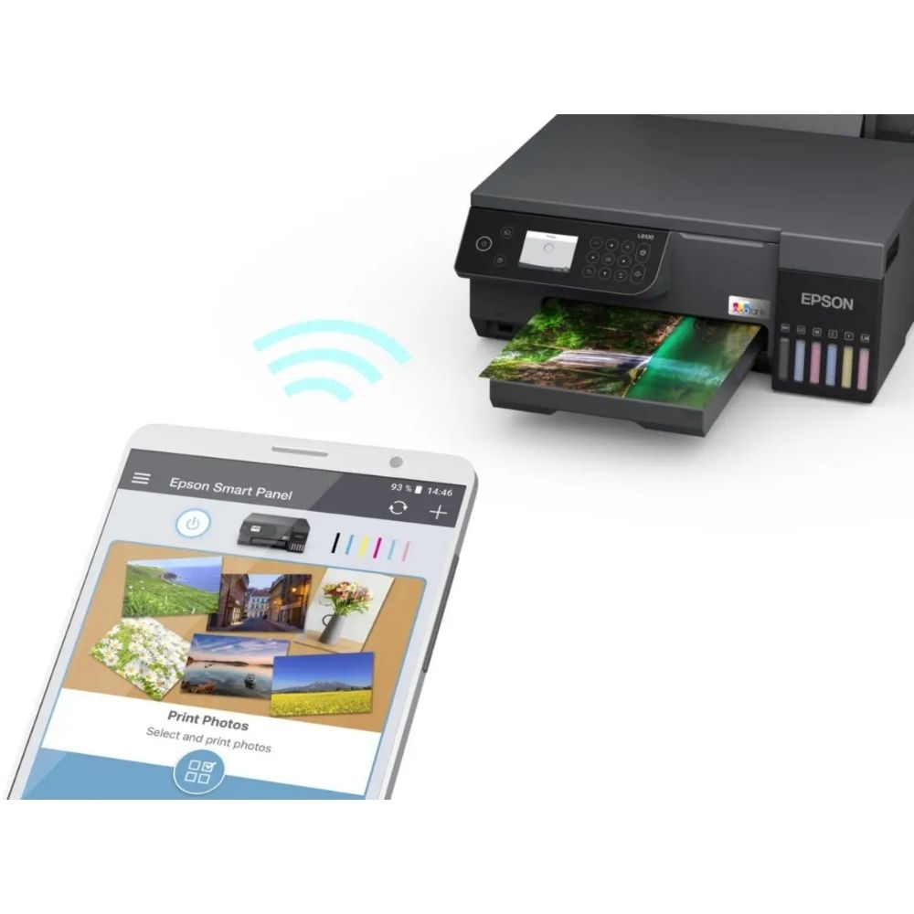 Epson EcoTank L8100 Wi-Fi + Tarayıcı + Fotokopi Renkli Çok Fonksiyonlu Tanklı Mürekkep Püskürtmeli Yazıcı
