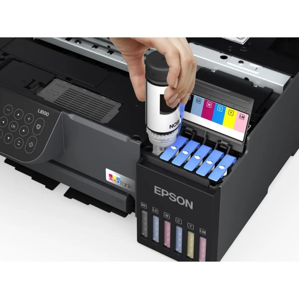 Epson EcoTank L8100 Wi-Fi + Tarayıcı + Fotokopi Renkli Çok Fonksiyonlu Tanklı Mürekkep Püskürtmeli Yazıcı