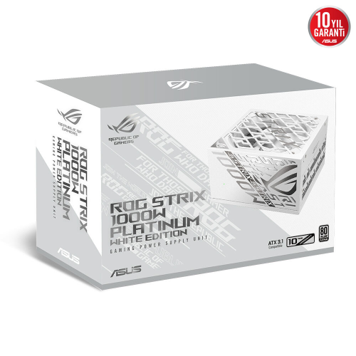 ASUS ROG Strix 1000P 1000W 80+ Platinum Beyaz Full Modüler Gaming Power Supply (90YE00W4-B0NA00)