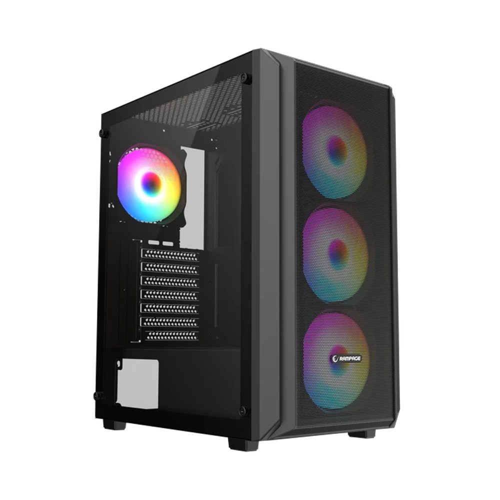 Rampage Beta Mesh 650W 80+ Siyah Temperli Cam 4x120mm ARGB Fan ATX Mid-Tower Gaming (Oyuncu) Kasası