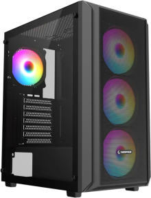 Rampage Beta Mesh 650W 80+ Siyah Temperli Cam 4x120mm ARGB Fan ATX Mid-Tower Gaming (Oyuncu) Kasası