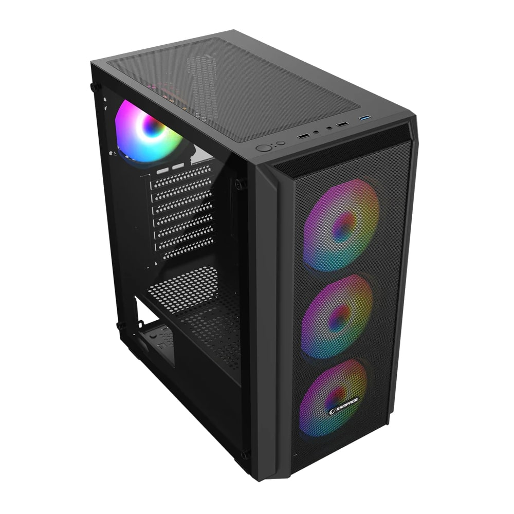 Rampage Beta Mesh 650W 80+ Siyah Temperli Cam 4x120mm ARGB Fan ATX Mid-Tower Gaming (Oyuncu) Kasası