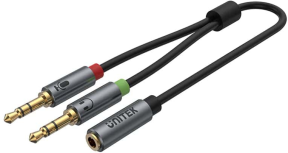 Unitek 3.5mm to Mic/Headset Ayırıcı Y Kablo (Y-C957ABK)