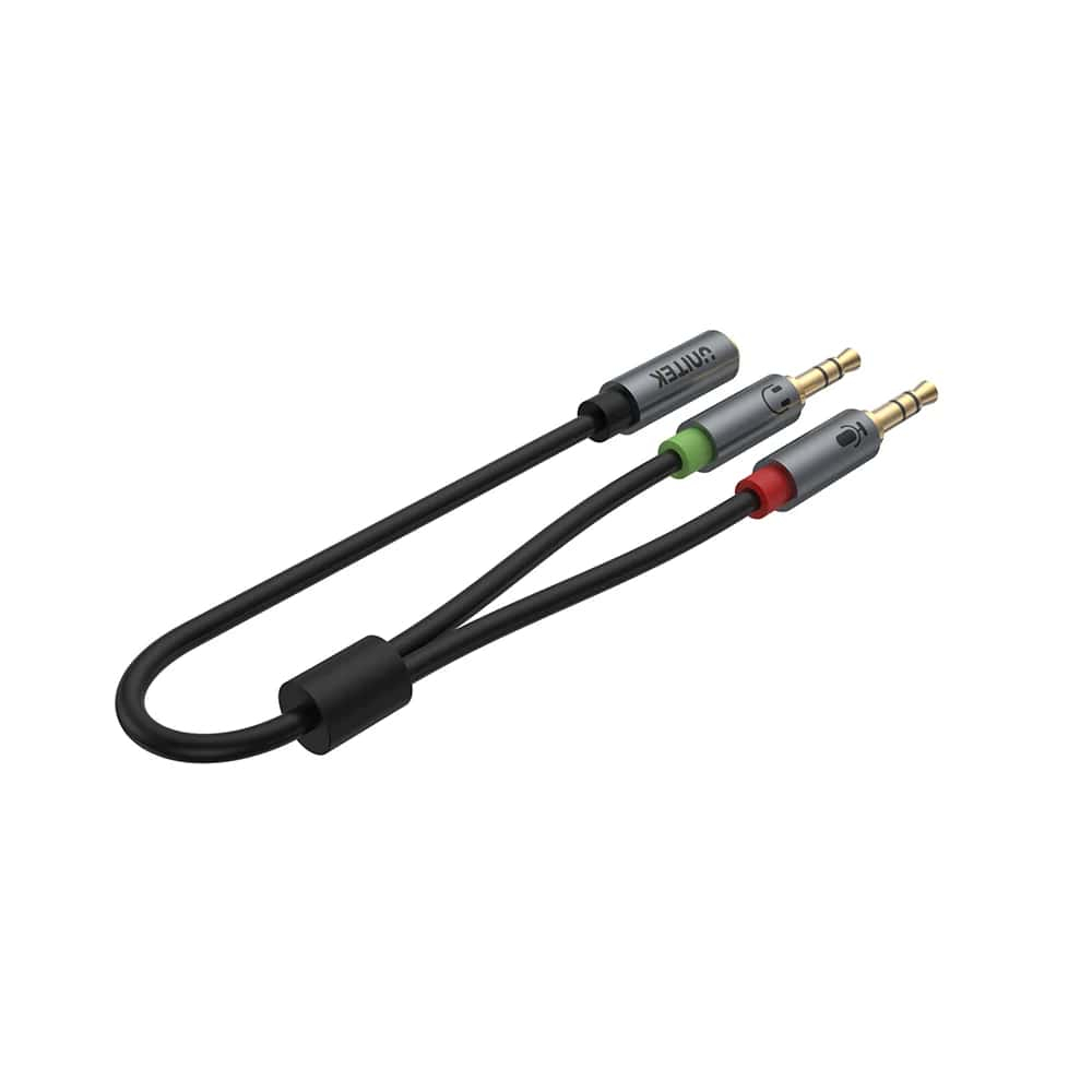 Unitek 3.5mm to Mic/Headset Ayırıcı Y Kablo (Y-C957ABK)