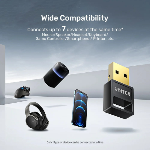 Unitek Usb Bluetooth (v5.3) Kablosuz Adaptör (B105B)