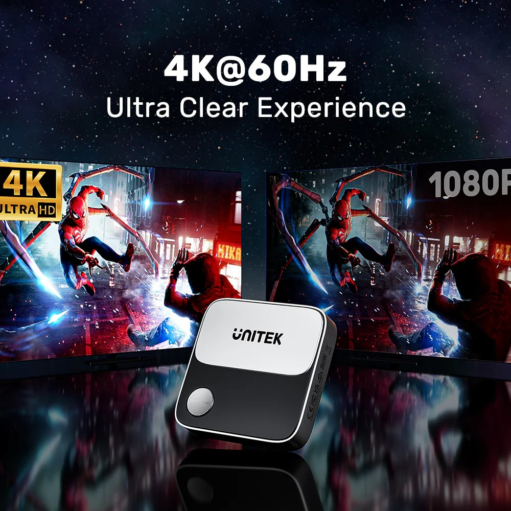 UNITEK WIRELESS 4K&60Hz KABLOSUZ GÖRÜNTÜ AKTARICI iOS, MacOS, ANDROID, WINDOWS DESTEKLİ (V1162B01)