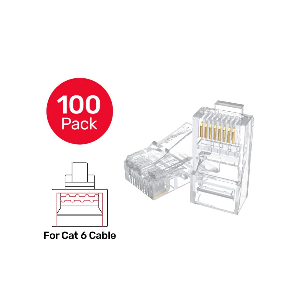 Unitek CAT6 RJ45 (100 Adet) Modüler Konnektör (Y-OT19TP)