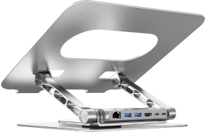 Unitek 360D 15.6″ Metal Notebook Standı (Çıkarılabilir 5 in 1 USB-C Hub Dahil) (D1109B01)