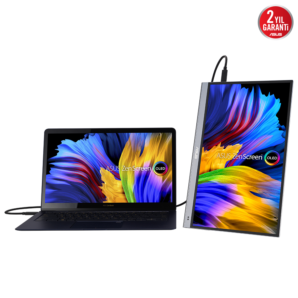 ASUS ZenScreen MQ16AH 16″ 1ms 60Hz HDR-10 Full HD OLED Taşınabilir Monitör