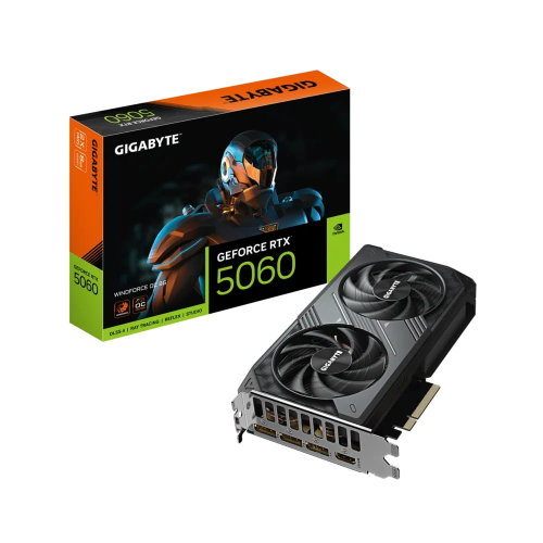 Gigabyte GeForce RTX 5060 WINDFORCE GV-N5060WF2OC-8GD GDDR7 8GB 128Bit Gaming (Oyuncu) Ekran Kartı