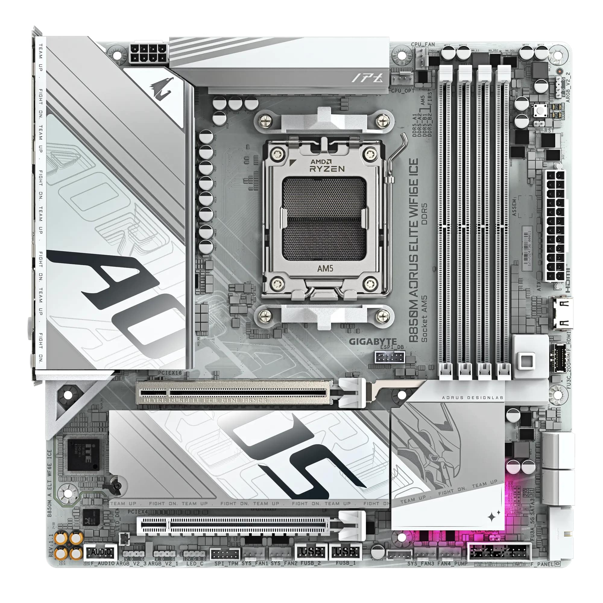 Gigabyte B850M Aorus Elite ICE Wifi-6E Soket AM5 8200MHz (OC) ATX Gaming (Oyuncu) Anakart