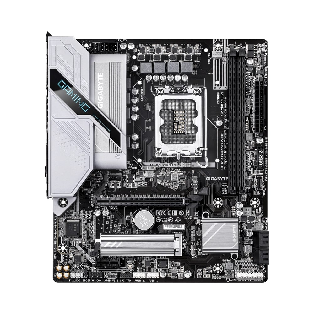 Gigabyte H810M GAMING WIFI6 Intel H810 Soket 1851 DDR5 6400MHz(OC) mATX Gaming (Oyuncu) Anakart