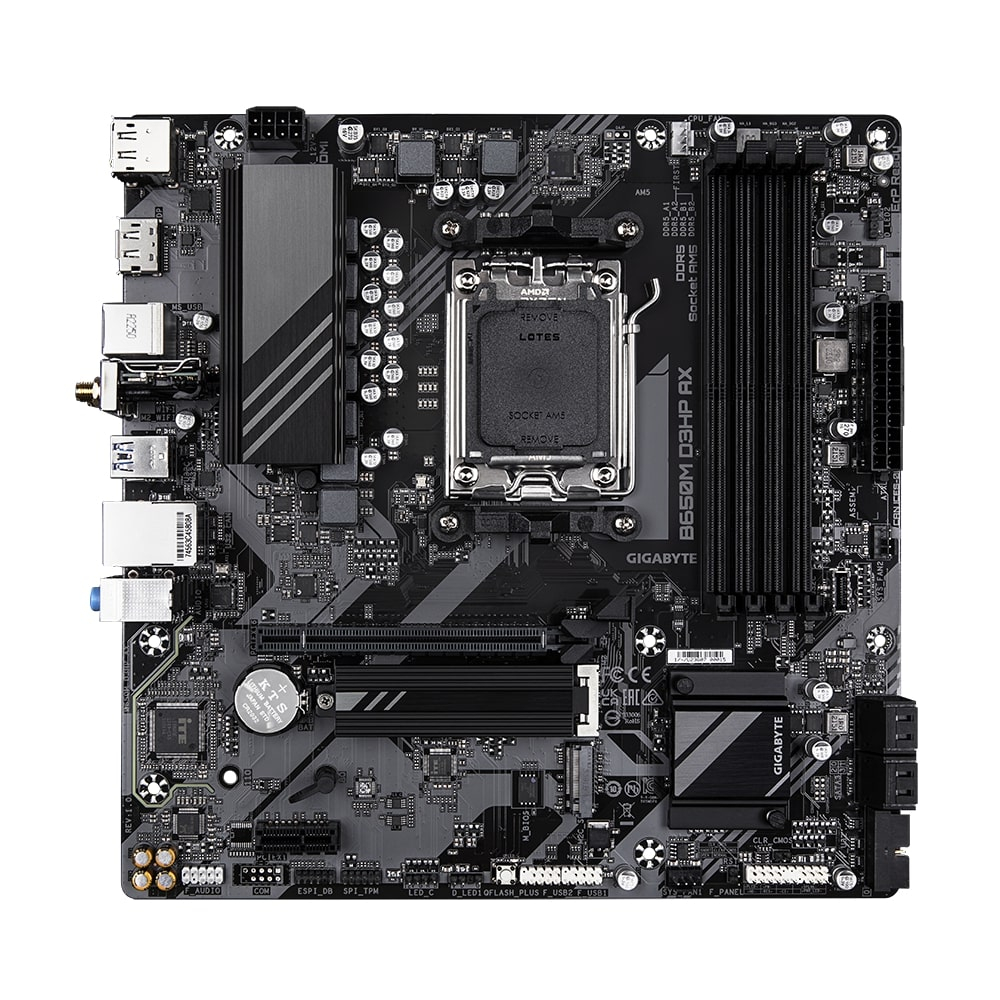 Gigabyte B650M D3HP AX Soket AM5 DDR5 8000MHz (OC) mATX Gaming (Oyuncu) Anakart