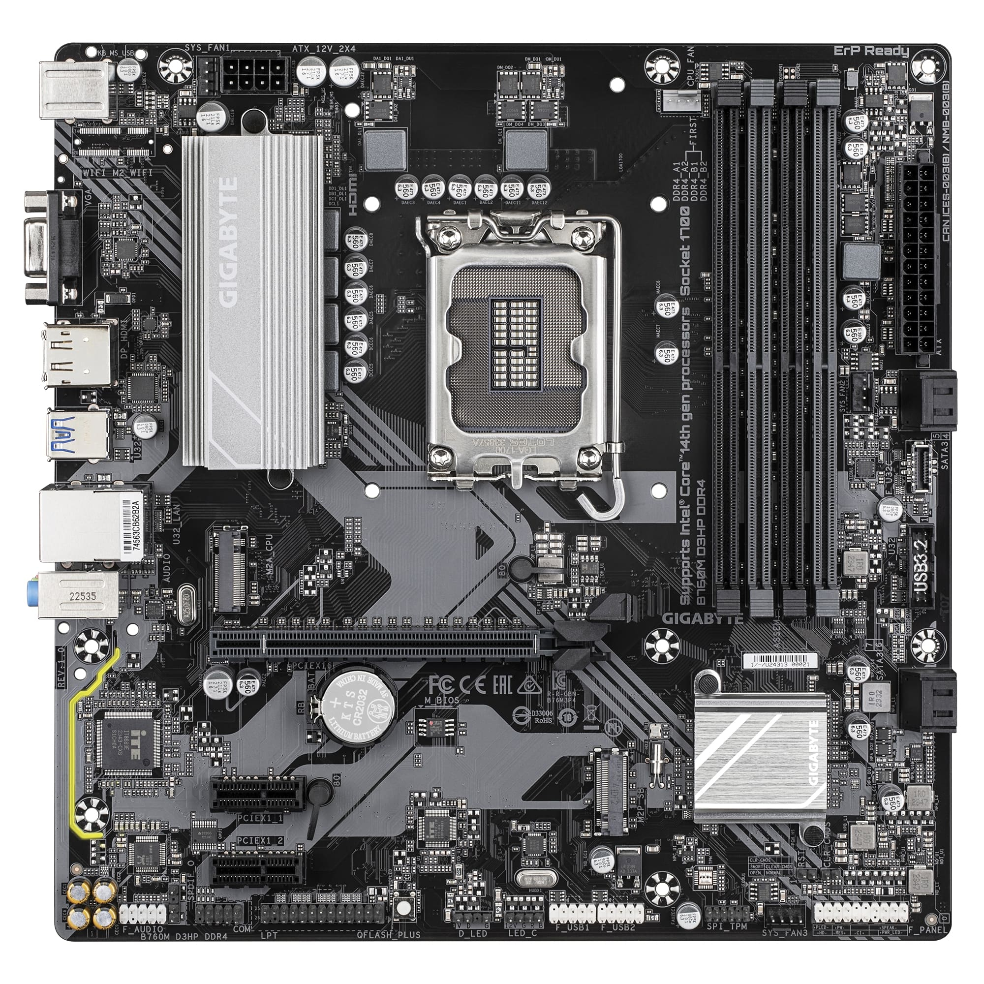 Gigabyte B760M D3HP DDR4 Intel B760 Soket 1700 DDR4 5333MHz mATX Gaming (Oyuncu) Anakart
