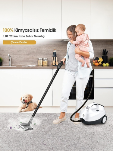 Pirantech CB-107C 2000 W Beyaz Buharlı Temizleyici