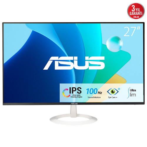 ASUS VZ27EHF-W 27″ 100Hz 1ms Adaptive-Sync Eye Care Full HD IPS Monitör