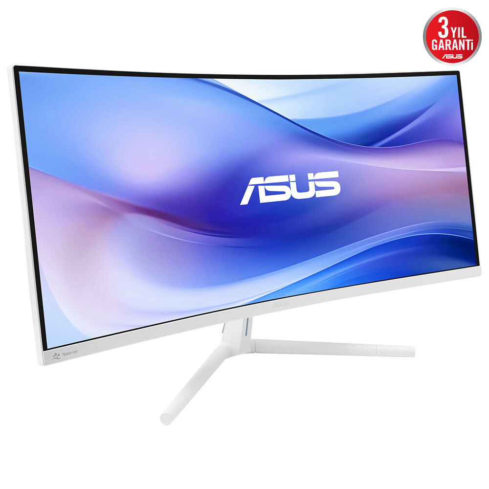 ASUS VU34WCIP-W 34″ 100Hz 1ms Eye Care Hava İyonizeri Curved WQHD VA Monitör