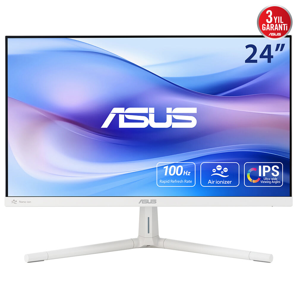 ASUS VU249HFI-W 24″ 100Hz 1ms Eye Care Hava İyonizeri Full HD IPS Monitör