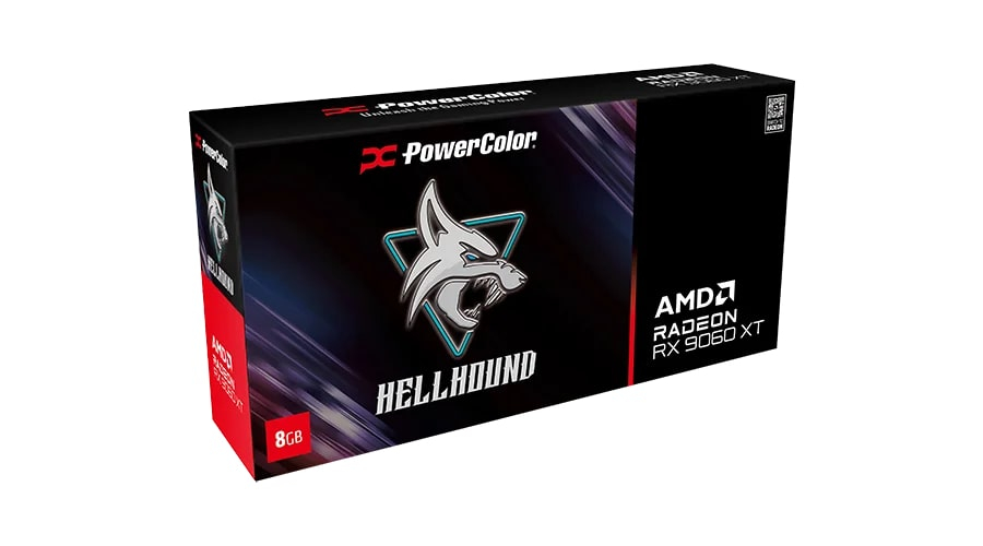 POWERCOLOR HELLHOUND RADEON RX9060XT 8G-L/OC GDDR6 128Bit Gaming (Oyuncu) Ekran Kartı