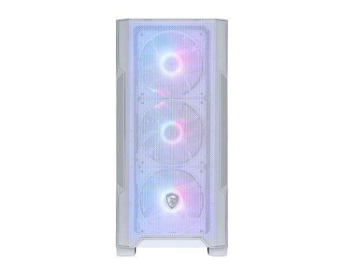 MSI MAG Forge M100R Temperli Cam Mesh 4x120mm ARGB Fan USB 3.2 Beyaz Micro-ATX Tower Gaming (Oyuncu) Kasa
