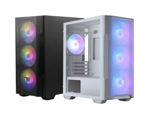 MSI MAG Forge M100R Temperli Cam Mesh 4x120mm ARGB Fan USB 3.2 Beyaz Micro-ATX Tower Gaming (Oyuncu) Kasa